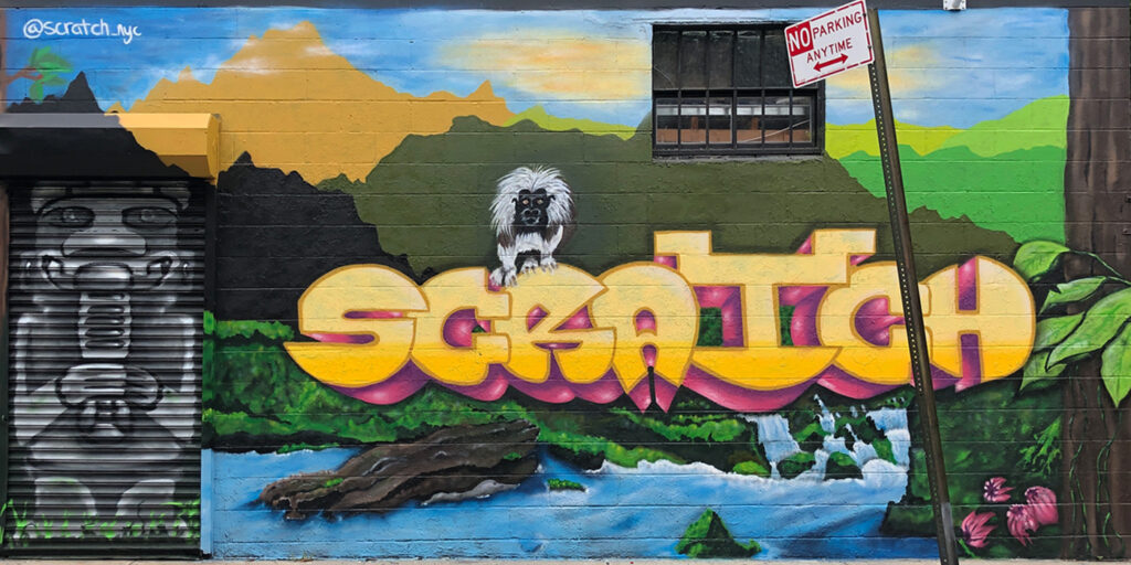 Graffiti mural by Scratch, Creative Firecracker NYC