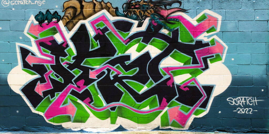 Graffiti mural by Scratch, Creative Firecracker NYC
