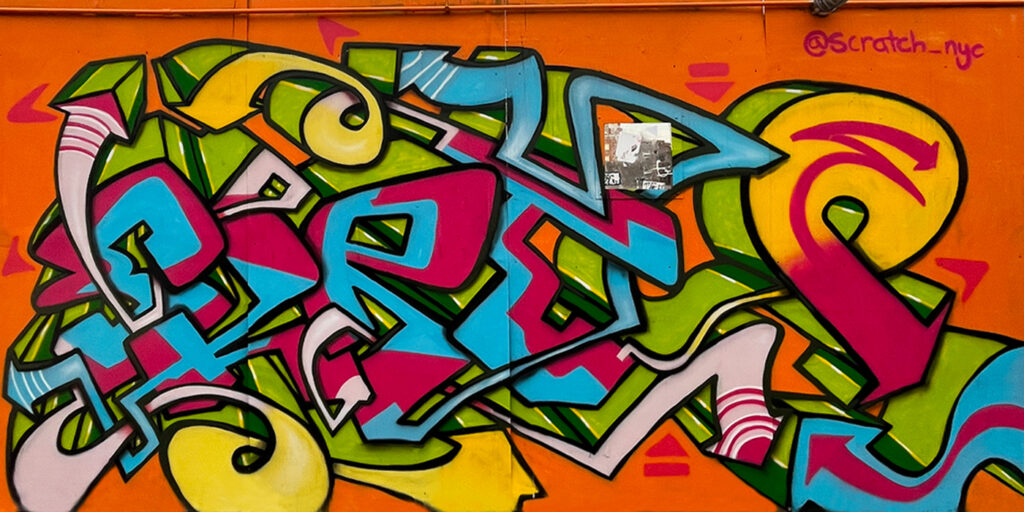 Graffiti mural by Scratch NYC
