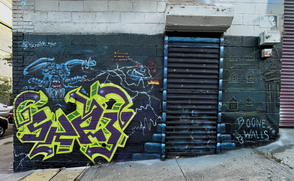 Graffiti mural by Scratch NYC