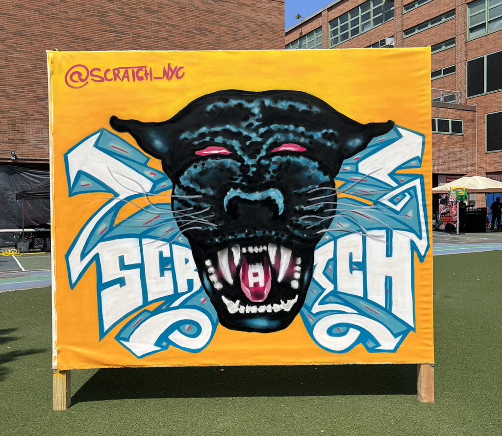 Graffiti mural by Scratch NYC
