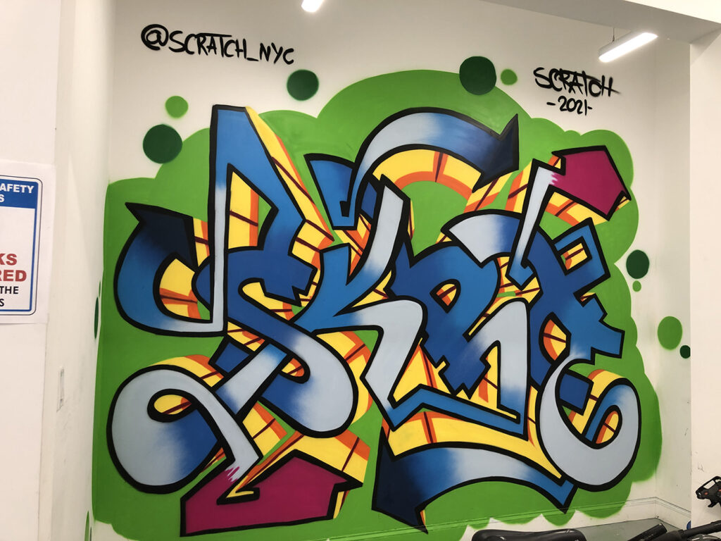 Graffiti mural by Scratch NYC