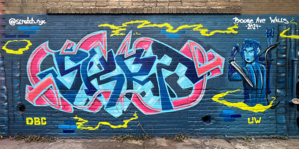 Graffiti mural by Scratch NYC