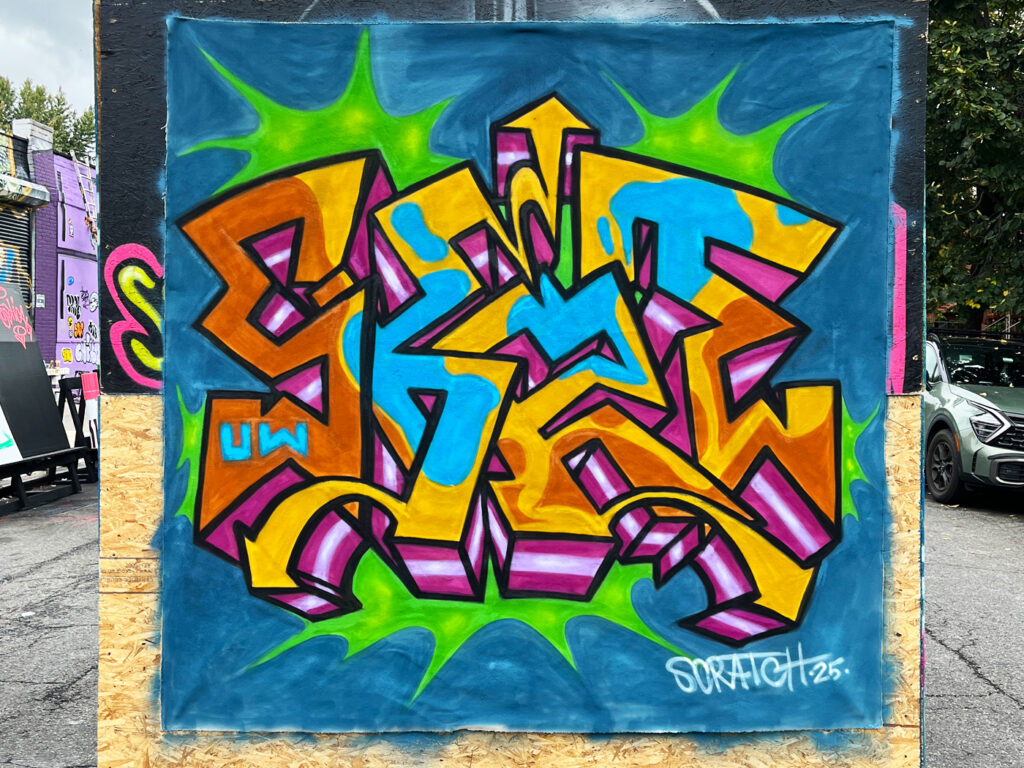 Graffiti mural by Scratch NYC