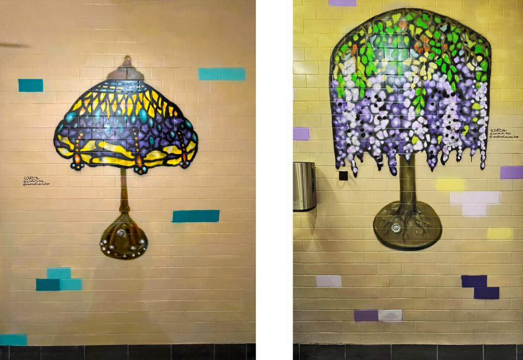 Tiffany lamp murals by Scratch NYC